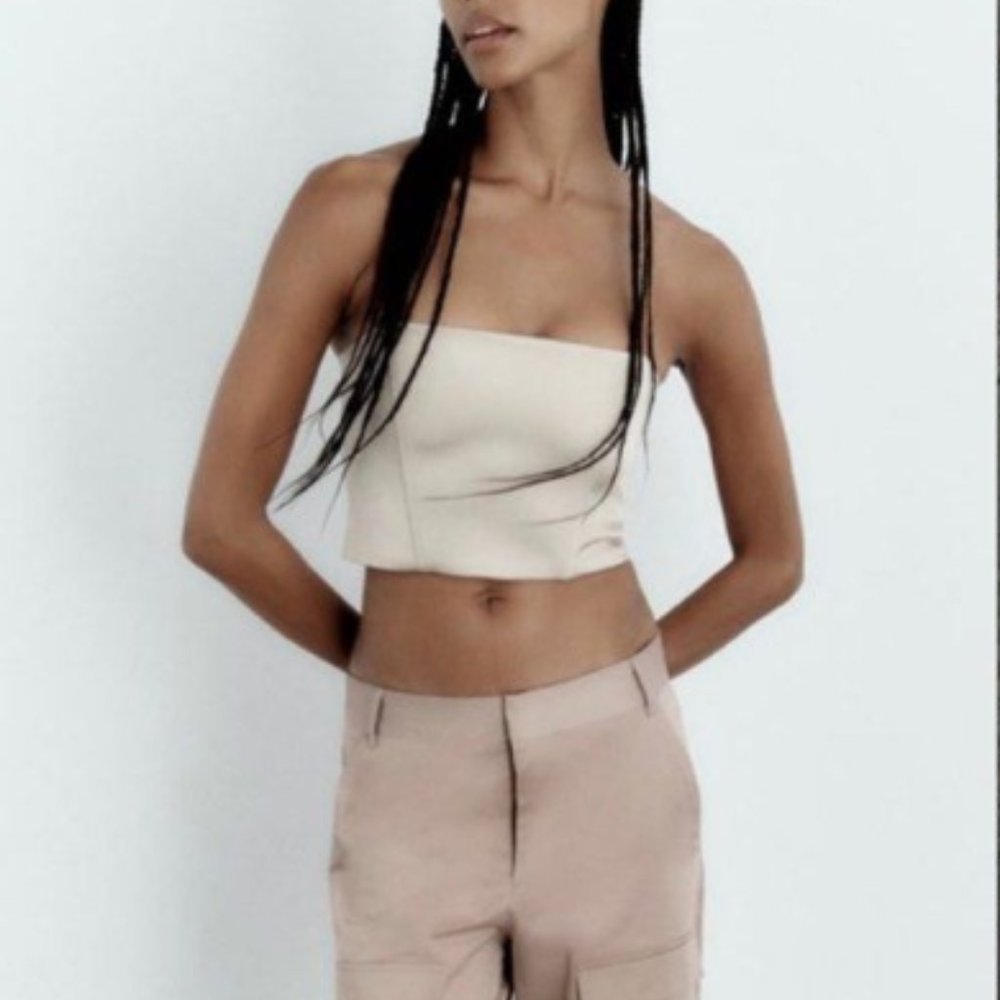 Zara Satin Corset Top, Size XS, worn once!